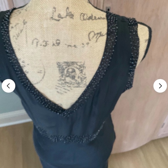 VTG Emanuel Ungaro Black silk beaded slip dress Y2K CBK style minimalist 10 - Picture 14 of 14